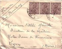 INDE - LETTRE POUR LA FRANCE VIA BOMBAY EN 1930. - 1911-35  George V