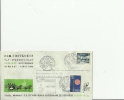 TURKEY 1960–FDC STAGECOACH 38 DAYS TRIP ISTAMBUL-ROTTERDAM FLORIADE  MAILED TO GRAVENHAGE W 2 STS OF 1-75 K-ISTAMBUL/ROT - Briefe U. Dokumente