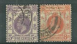 Hong Kong Oblitéré/canceled :Y & T ; N° 120A, 122 ; " King Georges V " - Gebruikt