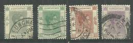 Hong Kong Oblitéré/canceled :Y & T ; N° 141,143, 144, 145 " Georges VI " - Used Stamps