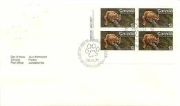 1977 Endangered Wildlife  Eastern Cougar  Sc 732  Plate Block Of 4 - 1971-1980