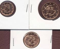 1 CT 1999  + 2 CTS 2000  + 5 CTS 2002 FINLANDE DIRECT DE ROULEAU UNC - Finland