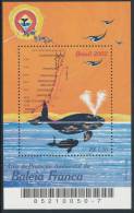 BRAZIL 2002,  Environment Protection, Franc Whale Souvenir Sheet** - Fauna Antártica