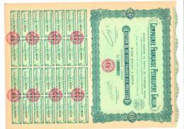 Compagnie Francaise Petrolifere GALLIA - Action De 100 Francs 21 Juillet 1926 - Petrolio