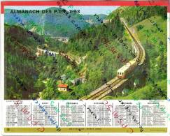 CALENDRIER GF 1968 - Almanach Des Postes - Viaduc à Morez Avec Le Train (39 Jura) Imprimerie Oberthur Avec Liste Commune - Grossformat : 1961-70