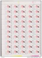 ARGENTINE  FLEURS CACTUS   Yvert N °1559  **mnh   FEUILLE ENTIER 100 TIMBRES Cote 670 Euro - Cactus