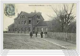 ESTREES-SAINT-DENIS - La Gare - Oblitération De 1907 - Plis Dans La Carte - Estrees Saint Denis