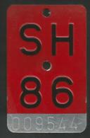 Velonummer Schaffhausen SH 86 - Number Plates