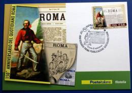 ITALY 2012 - MAXIMUM CARD ANNIVERSARY NEWSPAPER "ROMA" - Maximumkaarten