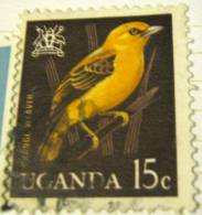 Uganda 1965 Birds Orange Weaver 15c - Used - Uganda (1962-...)