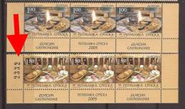 2005X -327-28A  BOSNIA REPUBLIKA SRPSKA EUROPA  GASTRONOMIA  NUMBER  MNH - 2005