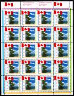 Canada MNH Scott #1546 Field Stock Sheet Of 20 (43c) Canadian Flag Over Lake Scene - Feuilles Complètes Et Multiples