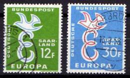 Saarland 1958 Mi 439-440, Gestempelt [140912III] @ - Used Stamps