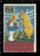 Old Original German Poster Stamp (advertising Cinderella, Reklamemarke) Rabbit, Kaninchen, Lapin, Hase - Lapins