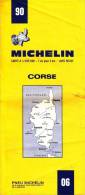 CARTE MICHELIN N°90 STOCK LIBRAIRIE MANUFACTURE FRANCAISE DES PNEUMATIQUES TOURISME FRANCE 1974 CORSE - Kaarten & Atlas