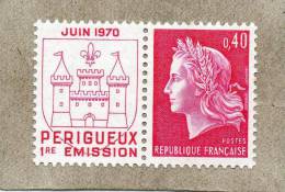 FRANCE :  Inauguration De L´Imprimerie Des Timbres Poste De Périgueux (Marianne De CHEFFER Et Vignette)) - 1967-1970 Marianne De Cheffer