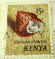 Kenya 1971 Shell Clanculus Puniccus 15c - Used - Kenia (1963-...)