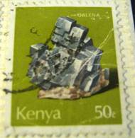 Kenya 1977 Minerals Galena 50c -used - Kenia (1963-...)