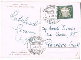 74- Germania 4.8.1960 Timbro Oberammergau Passionsspiele Cartolina Viaggiata X Palermo Italy - Oberammergau