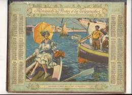 ALMANACH DES POSTES ET  DES TELEGRAPHES (1922)    Promenade En Canot Dans Le Port De Marseille - Grand Format : 1921-40
