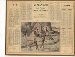 ALMANACH DES POSTES ET  DES TELEGRAPHES (1919 )    Le Baigneur Recalcitrant - Groot Formaat: 1901-20