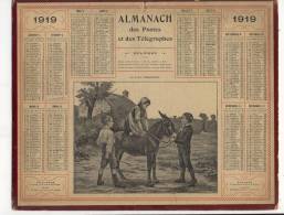 ALMANACH DES POSTES ET  DES TELEGRAPHES (1919 )    La Leçon D Equitation - Grand Format : 1901-20