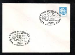 Science Scientific Research ATOM RARE CACHET ON COVER  1989 Romania - Atoom