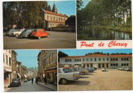 CPSM - PONT-DE-CHERUY - Multivues - Voitures - Coul - Déb 70 - - Pont-de-Chéruy