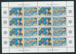 Greece / Griechenland / Grece / Grecia Europa Cept 1992 Sheet 8 Sets MNH - 1992