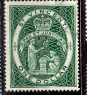St. Vincent 1955 $1 Seal Of The Colony Issue #196 - St.Vincent (...-1979)