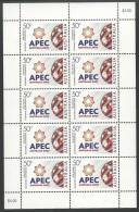 2007 APEC 10 X 50 Cent Stamps Special Mini Sheet  Mint Unhinged Gum On Back Unused - Blocs - Feuillets