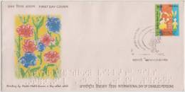 International Day Of Disabled Person Handicapped Painting Crippled Braille On Stamp & FDC, Special Postmark Of Varanasi, - Behinderungen