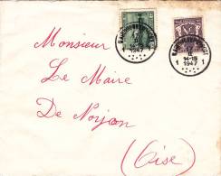 Marchinne Au Pont 1947 - Cachet à Points - Brief Letter Lettre - Postmarks - Points