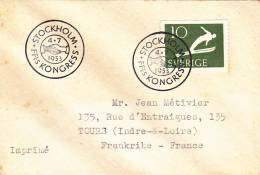 Stockholm 1953 - FFIS Kongress - Main Hand - Brief Letter Lettre - 1930- ... Francobolli In Bobina II