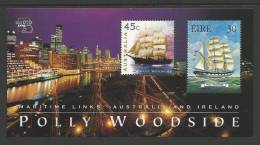 1999  Polly Woodside Joint Australia Ireland  Stamps Special Mini Sheet  Mint Unhinged Gum On Back Unused - Blocks & Sheetlets