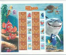 2004 Finding Nemo 10 X 50 Cent Stamps With Special Tags Large Sheet  Mint Unhinged Gum On Back Unused - Blocks & Sheetlets