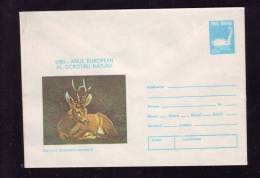 DEER, NATURE PROTECTION, 1980, COVER STATIONERY, ENTIER POSTAL, UNUSED,ROMANIA - Selvaggina