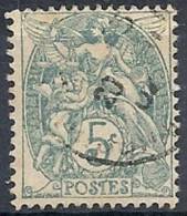 1900 FRANCIA USATO ALLEGORIA TIPO BLANC 5 CENT - FR477 - 1900-29 Blanc