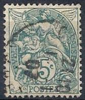 1900 FRANCIA USATO ALLEGORIA TIPO BLANC 5 CENT - FR478-3 - 1900-29 Blanc