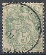 1900 FRANCIA USATO ALLEGORIA TIPO BLANC 5 CENT - FR478-6 - 1900-29 Blanc