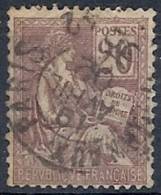 1900-01 FRANCIA USATO ALLEGORIA TIPO MOUCHON 20 CENT I TIPO - FR478-5 - 1900-02 Mouchon