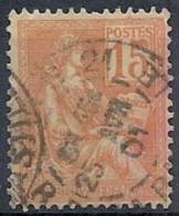 1900-01 FRANCIA USATO ALLEGORIA TIPO MOUCHON 15 CENT II TIPO - FR479-2 - 1900-02 Mouchon