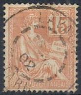 1900-01 FRANCIA USATO ALLEGORIA TIPO MOUCHON 15 CENT II TIPO - FR479-5 - 1900-02 Mouchon