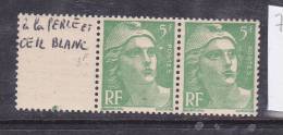 FRANCE N°719 5F VERT TYPE MARIANNE DE  GANDON A LA PERLE ET OEIL BLANC NEUF SANS CHARNIERE BDF - Unused Stamps