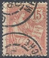 1902 FRANCIA USATO ALLEGORIA TIPO MOUCHON 15 CENT - FR480-4 - 1900-02 Mouchon