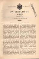 Original Patentschrift - O. Lindholm In Borna I.S., 1900 , Harmonium , Akkordeon , Zieharmonika !!! - Musikinstrumente