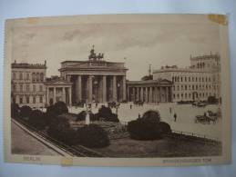 (1/3/85) AK Berlin "Brandenburger Tor" Von 1916 (?) - Porte De Brandebourg
