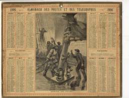 ALMANACH  DES POSTES ET DES TELEGRAPHES( 1906) Abordage (mer D Islande) - Tamaño Grande : 1901-20