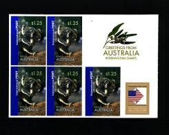 AUSTRALIA - 2006 GREETINGS FROM AUSTRALIA KOALA SHEETLET OVPT WASHINGTON EXPO  MINT NH - Blocs - Feuillets