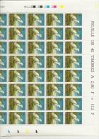 J.J. AUBUDON   -  AIGRETTE NEIGEUSE    + FEUILLE DE 40 TIMBRES A 2,80 FRANCS - Full Sheets